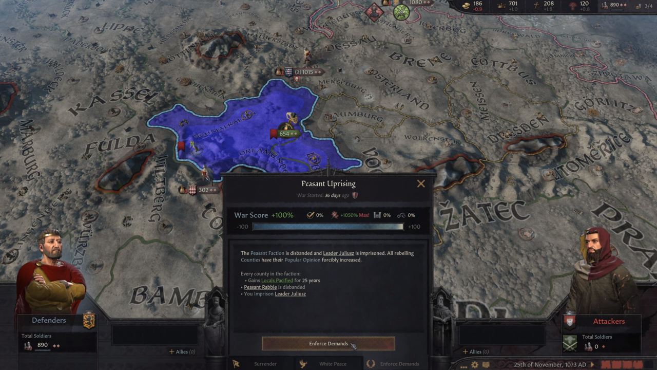 A Rebellion Falters